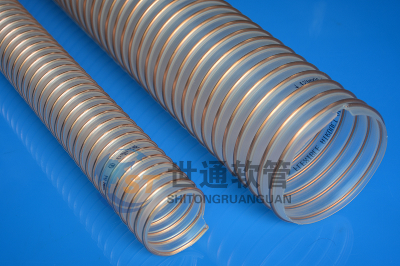 PU鋼絲軟管,PU鋼絲吸塵軟管,耐（nài）磨鋼絲軟管 
