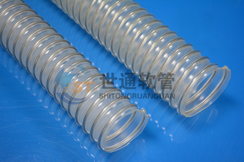 PU鋼（gāng）絲阻燃防靜電軟管,耐高溫阻燃軟管,粉末抽吸軟管（guǎn）,工業（yè）除塵軟管（guǎn）,PU鋼絲管 